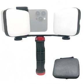 Portable Dental Light for Photography, Rechargeable Cell Phone Dental Camera Fill Light for Video Recording Makeup, Adjustable Brightness Led Video Photography Lighting Kit with Storage Bag