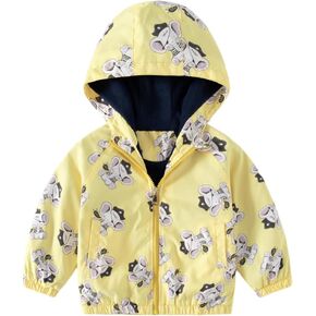 Irsutey Boys Fleece Hoodie zip up stack acbor اطلاع لطيف نمط طباعة طفل خريف الشتاء الدافئ