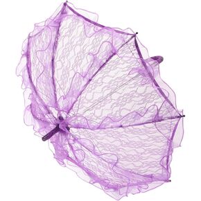 Yosoo Handcrafted Lace Parasol Umbrella Romantic Lace Wedding Photography Prop for Special Scenes