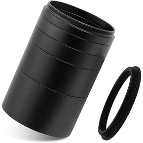 Astromania M54X0.75 Male to M48X0.75 Female Thread Telescope Adapter - Bundle with - Astronomical 2"/M48-extension Tube Kit