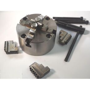100mm Self Centering 4 Jaw Lathe Chuck Hardened Reversible front Mounting Tool-Amz882