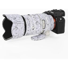 CHASING BIRDS Camouflage Waterproof Lens Coat for Sony FE 70-200mm F4 Macro G OSS II Rainproof Lens Protective Cover (Classic Black, with 2.0X TC (SEL20TC))