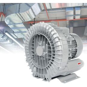 Regenerative Blower, Ring Blower for Sewage Aeration,Single/Three Phase Vortex Ring Blower, Low Noise, Industrial Vacuum Pump for Air Blowing or Suction(5.5KW/380V)