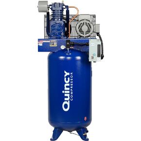Quincy QT-7.5 Splash Lubricated Reciprocating Air Compressor - 7.5 HP, 230 Volt, 1 Phase, 80-Gallon Vertical, Model Number 271CS80VCB