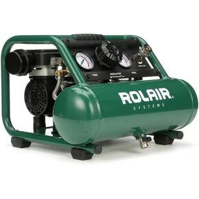 Rolair AB5PLUS 1 Gallon 0.5 HP 90 PSI Ultra Quiet Lightweight Portable Pump Electric Air Compressor