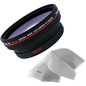 Nikon Coolpix P510 0.5X High Definition Wide Angle Lens (67mm) Made by Optics + Lens Adapter (67mm) + Nwv Direct Micro Fiber Cleaning Cloth