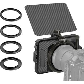 SmallRig Mini Matte Box Lite مع صينية مرشح العلم العليا متوافقة مع عدسات 67 مم/72 مم/77 مم/82 مم/95 مم ل DSLR والكاميرا المرآة - 3575
