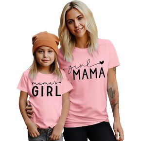 Mommy and Me Matching Outfit Mother's Day Shirt Mom and Daughter Tshirt Heart Mama Girl Family Matching Set Clothes