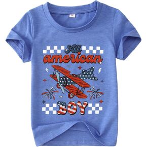 Kekemi Toddler Baby Boys 4th of July قمصان جميع القميص الأمريكي T-Shirt Tees American Tees الولايات المتحدة الأمريكية
