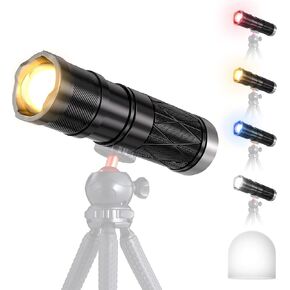 RGB Handheld Photography Lighting, Aroser Dimmable & Zoomable Fill Light with Diffuser, 6000mAh, USB-C, Aluminum Alloy Spotlight for Photography/Video Recording/YouTube/TikTok/Ins