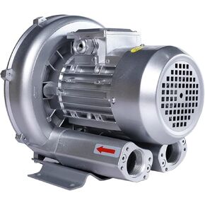 Regenerative Blower Single Phase, 110v 60hz 120W-1100W Regenerative Blower, High-Pressure Industrial Vacuum Pump for Air Blowing Or Suction, Large Airflow Type High-Pressure Vortex Ring Blower(1100W/1