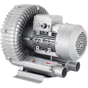 Single Phase Turbine Blower – 110V 120W High-Pressure Regenerative Vacuum Pump for Industrial Applications, Large Airflow Vortex Ring Design