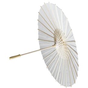 Soimiss White Paper Parasol Smbrella لحفلات الزفاف الأحداث في الهواء الطلق التصوير الفوتوغرافي المظلة الورقية الزخرفية الأنيقة لمستلزمات الحفلات تصميم متينة خفيفة الوزن