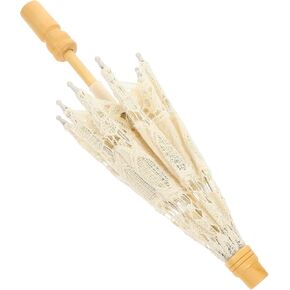 Lace Umbrella for Vintage Embroidery Parasol for Stage Performance and Photography Chic Design for Dance Wedding and Special Events