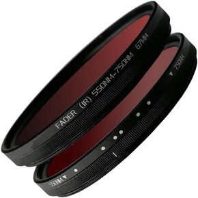 Adjustable Infrared Filter Infrared Lens Through Infrared 550nm to 750nm 49 52 58 67 77mm Suitable for SLR Digital SLR Camera Lens (Size : 77mm, Color : Fader IR 550-750NM)