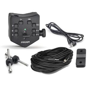 PROAIM Zoom Controller with Iris/Focus/Zoom Speed Control for DV Camcorders with 2.5mm Jack. Mounting Clamp Fits ⌀ 30 mm Tripod Pan Bar, Camera Handle, Stabilizer & More (P-ZC-IF01)