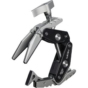 HEIPI Super Clamp Phone Camera Mount Holder [2-in-1 Clamp & Stand Design] with 1/4"-20 & 3/8"-16 Screw Mount Adapter Holder for Phone, Gopro, Canon Nikon Camera, Insta 360, DJI Pocket, Action