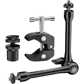 EMART 22inch Articulating Magic Arm Camera Mount with Super Clamp, Friction Power Adjustable Camera Mounts & Clamps with Magicarm and Cold Shoe for Photography/Videography/Webcam/Flash Light