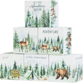 6 Pcs Nursery Decor Blocks, Wooden Nursery Decor for Boys, Wooden Shelf Decor Bedroom Playroom Decor for Kids Birthday Baby Shower Table Decorations Gifts (Dinosaur) in Saudi Arabia