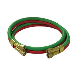 Reelcraft S601031-4 Twin Welding Hose Assembly, T-Grade, 1/4" Dual x 4', 200 Psi, 9/16-18 LH/RH (F), Rubber
