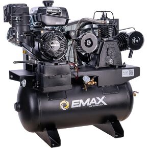 EMAX Gas Drive Air Compressor - 14HP 30 Gal. 33 CFM Compressor with Kohler Command Pro Engine & 175 Max PSI - EGES1430ST
