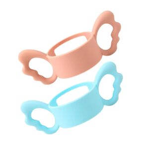 DECHOUS 2pcs Feeding Bottle Handles Wide Mouth Feeder Accessories Silicone Ergonomic Design Easy to Hold for Baby