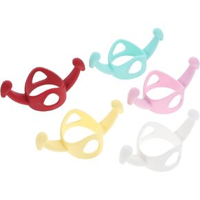 5pcs Bottle Handles Ergonomic -Fall Grip for Nursing Bottles Mixed Colors for Independent Drinking Transition
