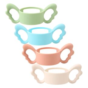LIFKOME Infant Bottle Handle Set 4 Pack Silicone Baby Bottle Grip Easy to Clean Replace for Longevity