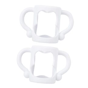 Baby Bottle Handles 2pcs Wide Mouth Feeding Bottle Handles for Comfortable to Hold