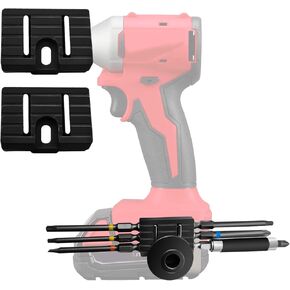 2set Universal Fit Magnetic Bit Holder for Belt Clip – Compatible with Ryobi, Ridgid, DeWalt, Milwaukee, Makita, Bosch – Mounts Securely on Right & Left Side of Impact Driver