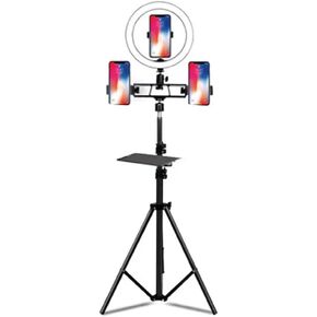 10 Inch Video LED Selfie Light Lamp Photography Light with Phone Holder Tripod Stand for Makeup