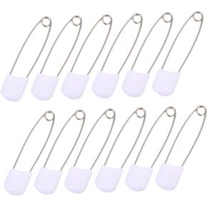Uonlytech 50Pcs Safety Pins for Newborn Diapers Diaper Pins with Safety Buckle for Crafts Showers and Laundry Versatile Heavy Duty Fasteners