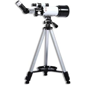 Beginners’ Astronomical Reflector Telescope for Kids Adult 70mm Travel Sky Telescope Space Monocular with Adjustable Tripod Finder 2 Eyepieces Home Decor White (White)