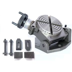 New 4" (100 mm) Tilting Rotary Table 0-90 Degrees + M6 Clamp Kit for Milling