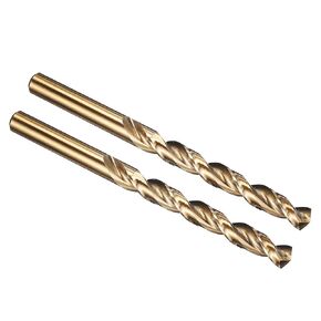 بتات Patikil 5.5 مم ، M42 8 ٪ Cobalt عالي السرعة الصلب Jobber مستقيم Shank 135 ° الذهب لسبائك التيتانيوم عالية درجة الحرارة المعدنية-4 حزمة