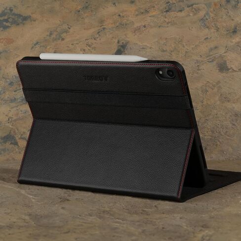 حافظة TORRO متوافقة مع iPad Air 5 / Air 4 - غطاء جلد أصلي iPad Air 2022/2020 مع وظيفة الحامل، واتصال قلم Apple ووظيفة النوم (بني داكن) in Saudi Arabia