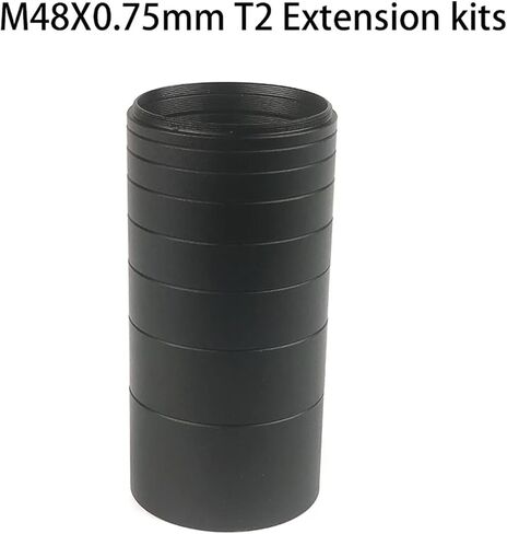 M48X0.75 Focal Length Extension Tube Kit 3/5/7/10/12/15/20/30mm for Telescope Photography T2 Extending Ring(M48 Extension Kits A) in Kuwait