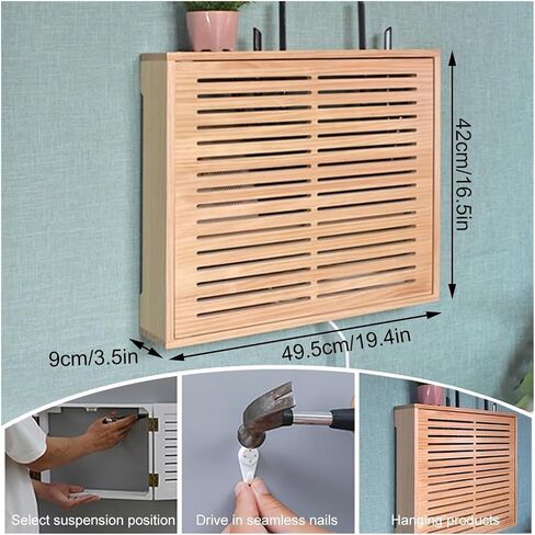 Router Storage Box，WiFi Router Storage Box, No Drilling,Hidden Wire Management,Cable Organizer Box,Versatile Wall Storage Shelf,for Bedroom and Living Room(Orange) in Saudi Arabia