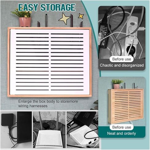 Router Storage Box，WiFi Router Storage Box, No Drilling,Hidden Wire Management,Cable Organizer Box,Versatile Wall Storage Shelf,for Bedroom and Living Room(Orange) in Saudi Arabia