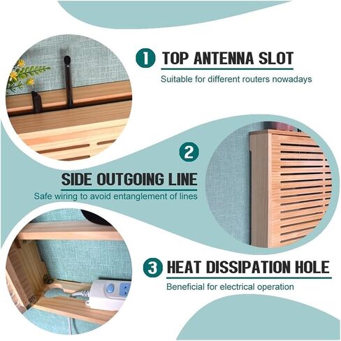 Router Storage Box，WiFi Router Storage Box, No Drilling,Hidden Wire Management,Cable Organizer Box,Versatile Wall Storage Shelf,for Bedroom and Living Room(Orange) in Saudi Arabia
