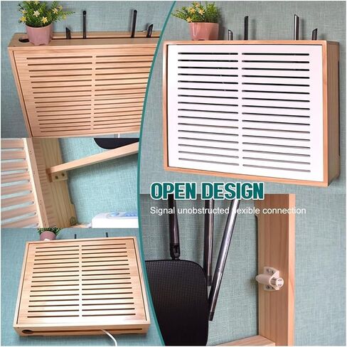 Router Storage Box，WiFi Router Storage Box, No Drilling,Hidden Wire Management,Cable Organizer Box,Versatile Wall Storage Shelf,for Bedroom and Living Room(Orange) in Saudi Arabia