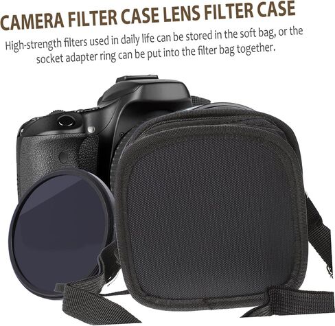 Nuobesty Camera Filter Carry Case Portable Lens Filter Pouch for Cameras Comproof Design Design Design Design Design Design Design For Memory Card Provession in Kuwait