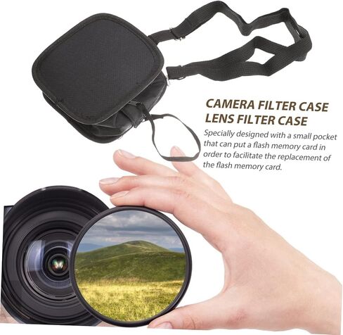 Nuobesty Camera Filter Carry Case Portable Lens Filter Pouch for Cameras Comproof Design Design Design Design Design Design Design For Memory Card Provession in Kuwait