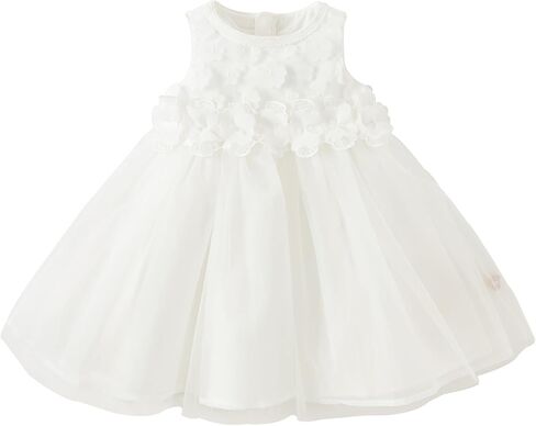 DAVE&BELLA Toddler Girls Tutu Dress, Tulle Ruffled Sleeveless Princess Dresses Summer Flower Sundress Wedding Birthday Party in Kuwait