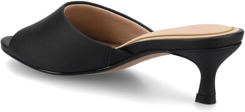 مجموعة Journee Womens Jeylah Hitten Heel فرقة واحدة مفتوحة جولة إصبع القدم على أحذية الصيف الربيع المذكورة in Kuwait