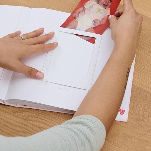 كتاب الذاكرة الذاكرة Cave -Baby - تذكارات كتب الأطفال المحايدة بين الجنسين ، سجل القصاصات المعالم الأولى ، ألبوم الصور والمجلة لتتبع اللحظات الخاصة ، كتاب حفظ السجلات للأطفال حديثي الولادة - الفراولة/الوردي in Kuwait