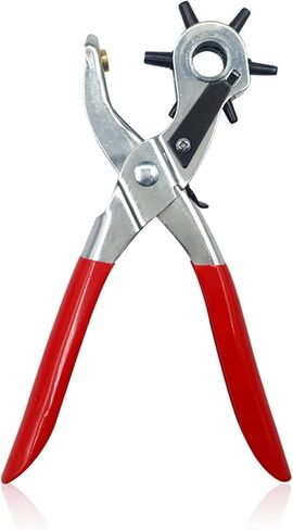 Leather Belt Hole Punch Plier Eyelet Puncher Revolve Sewing Machine Bag Setter Tool Watchband Strap Household Leathercraft Hand Tool Accessories in Saudi Arabia