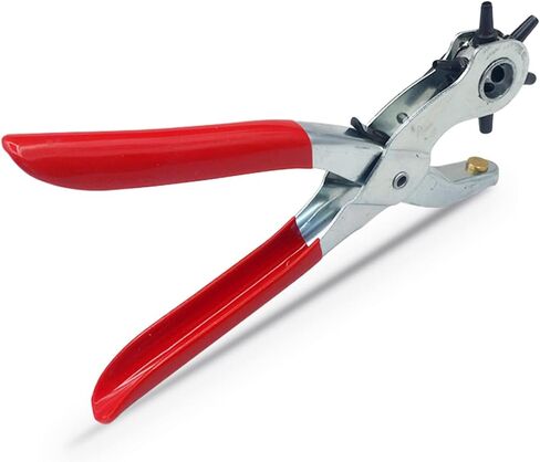 Leather Belt Hole Punch Plier Eyelet Puncher Revolve Sewing Machine Bag Setter Tool Watchband Strap Household Leathercraft Hand Tool Accessories in Saudi Arabia