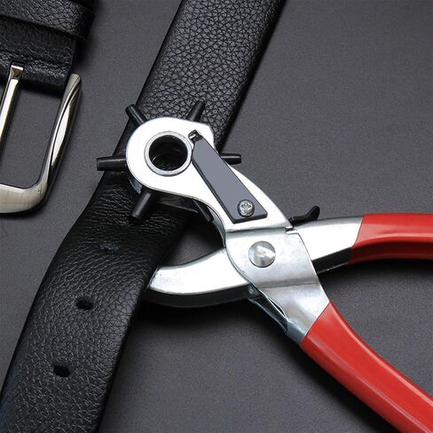 Leather Belt Hole Punch Plier Eyelet Puncher Revolve Sewing Machine Bag Setter Tool Watchband Strap Household Leathercraft Hand Tool Accessories in Saudi Arabia