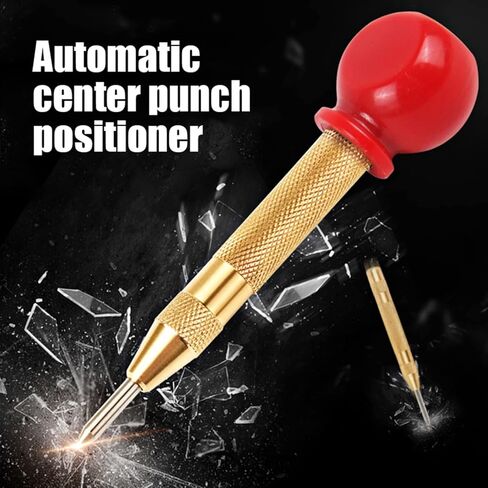 Automatic Center Pin Punch Spring Marking Holes Tool Wood Press Dent Marker Woodworking Tools Fit for Center Punch Drill Hand Tool Accessories(BlackB) in Saudi Arabia